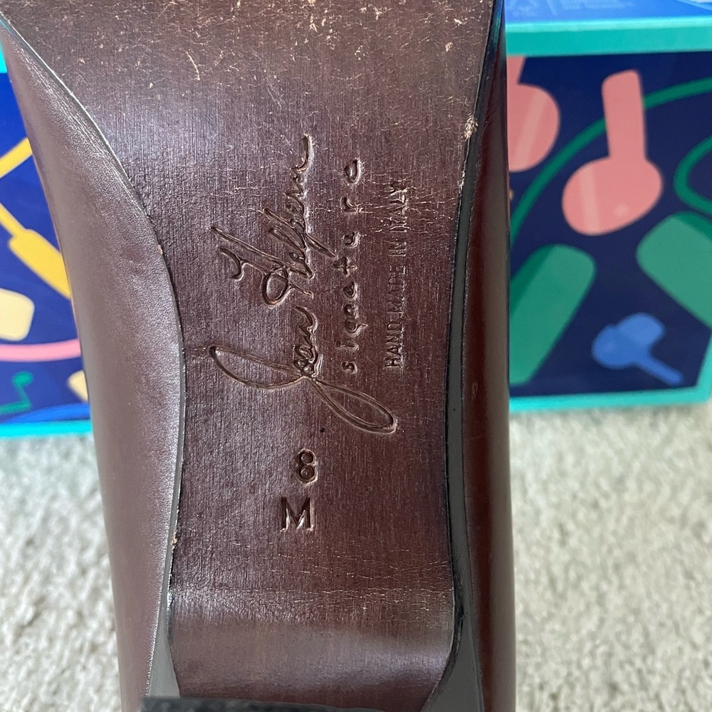 🇮🇹 Vintage Italy Joan Helpern low heel brown leather lace up shoes 8M EUC - Picture 11 of 16